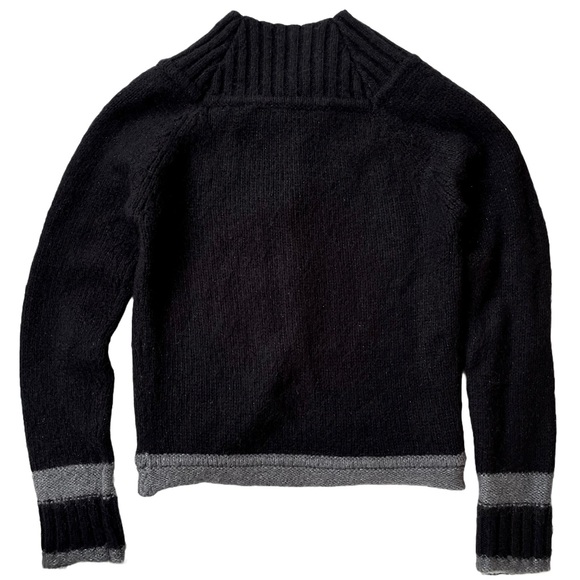 InWear Cardigan, Black & Grey, Soft Mohair Blend, Copper Buttons, Size Medium - Picture 2 of 9